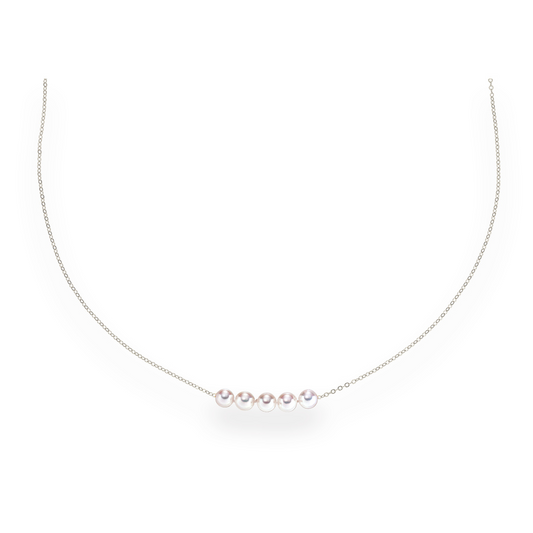 Uniform 14K White Gold Add A Pearl Necklace