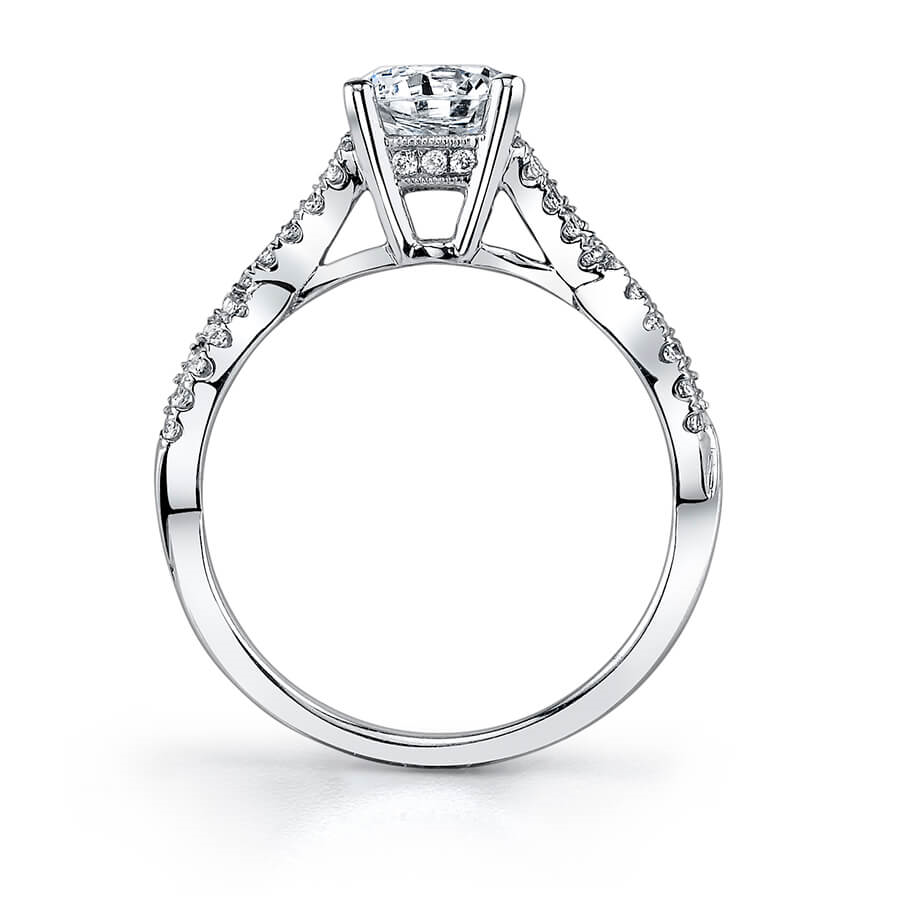 14K White Gold Diamond Engagement Ring