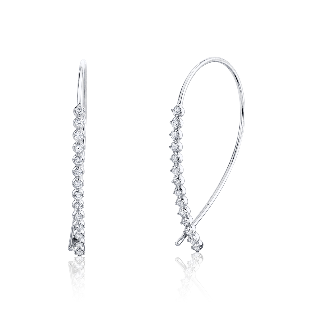 14K Diamond Threader Earrings