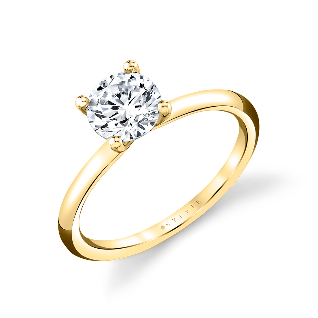 14K Diamond Solitaire Engagement Ring