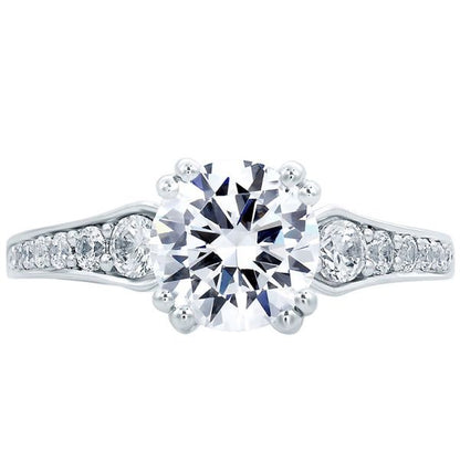 A. Jaffe | Round Vintage Diamond Center Solitaire Engagement Ring