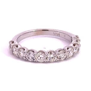 14K White Gold Diamond Wedding Band