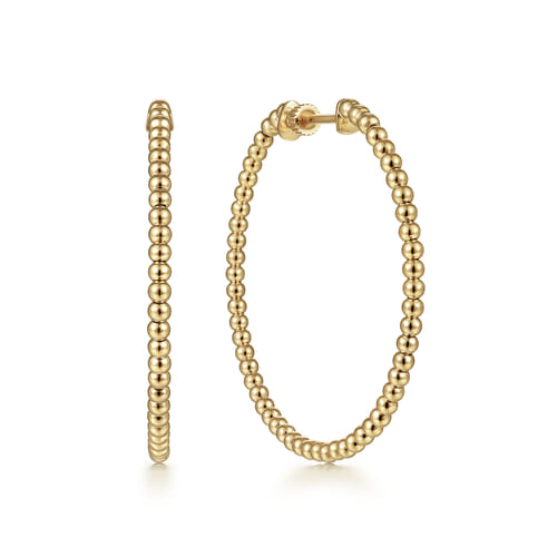 Gabriel & Co | 14K Yellow Gold Bujukan Classic Hoop Earrings - 40mm