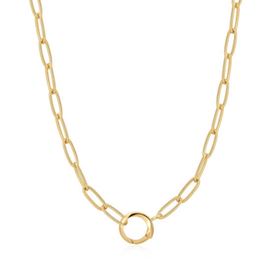 Ania Haie | Gold Link Charm Chain Connector Necklace