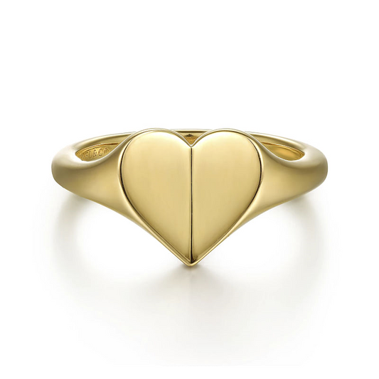 Gabriel & Co | 14K Yellow Gold Heart Ring