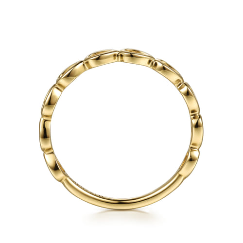 14K Yellow Gold Pear Shape Stackable Ring