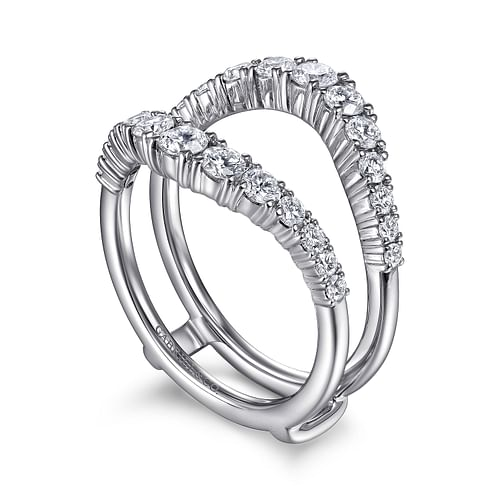 14K White Gold Diamond Ring Enhancer - 0.95ct
