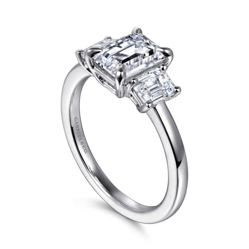 14K White Gold Diamond Engagement Ring Setting – Classic Collection