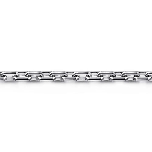 925 Sterling Silver Faceted Chain Bracelet
