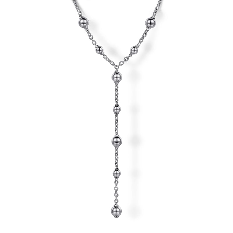 925 Sterling Silver Round Beads Necklace