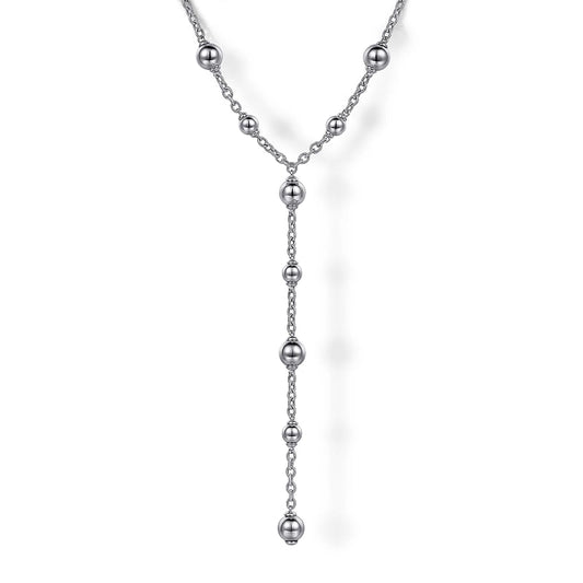 925 Sterling Silver Round Beads Necklace