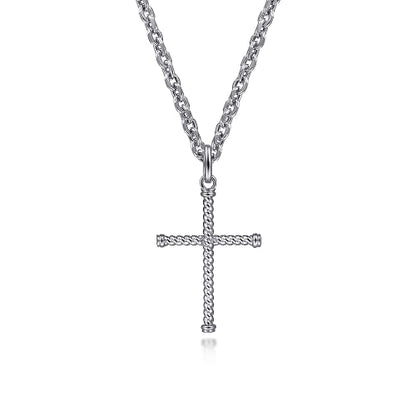 Gabriel & Co | 925 Sterling Silver Twisted Rope Cross Pendant
