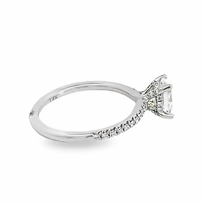 Sylvie | 14K White Gold Oval Engagement Ring
