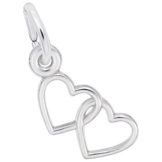 Rembrandt Charms | Two Open Hearts Accent Charm