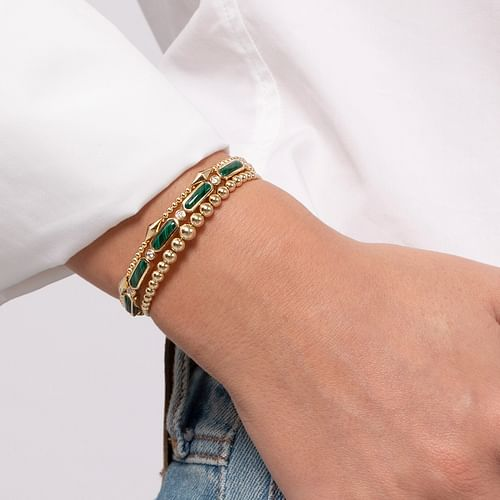 14K Yellow Gold Bujukan Open Bangle