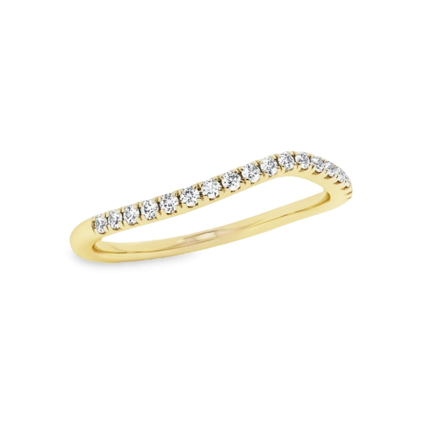 Ziva | Curved Diamond Wedding Band
