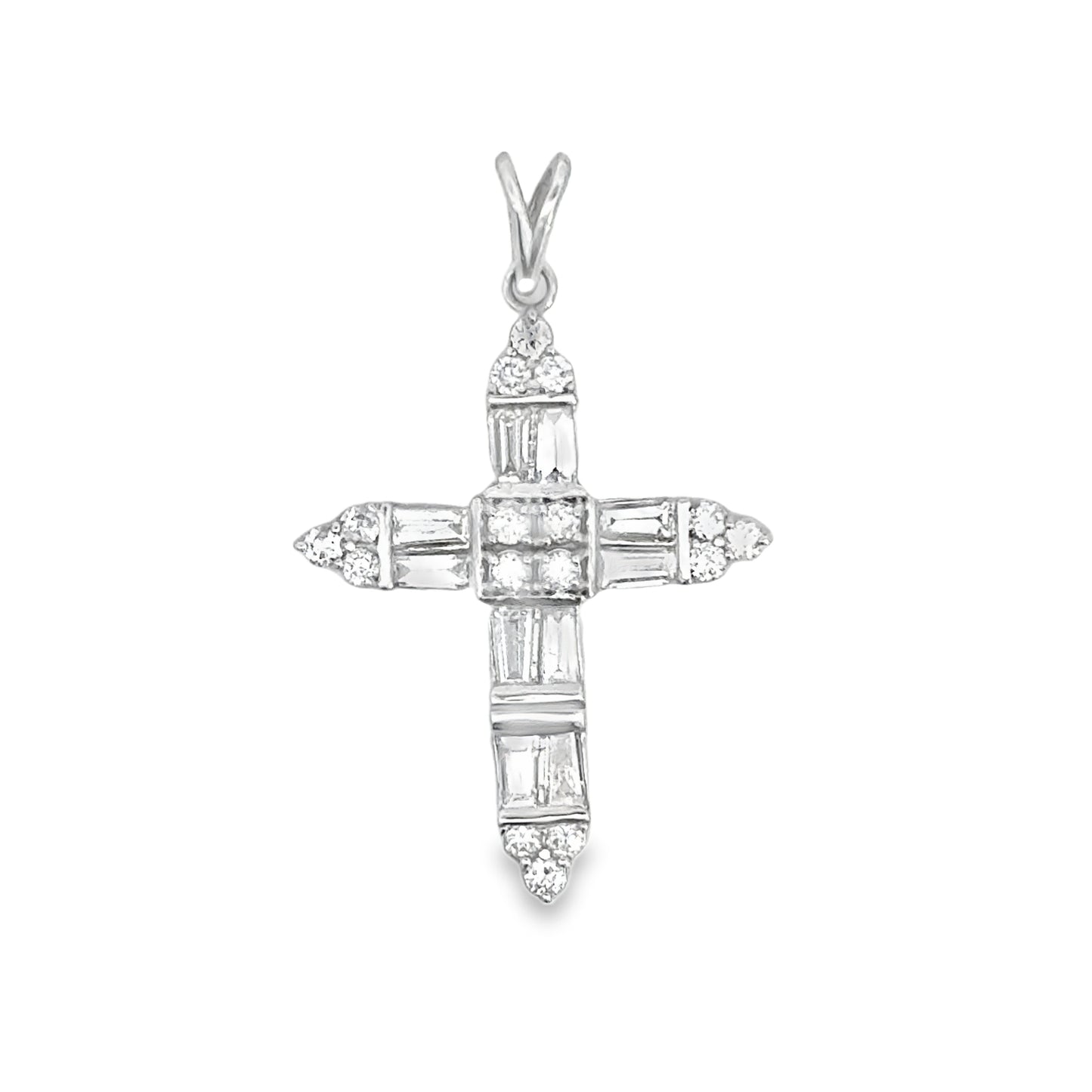 Kirkland Jewelry Estate | 14K White Gold Custom Diamond Cross Pendant