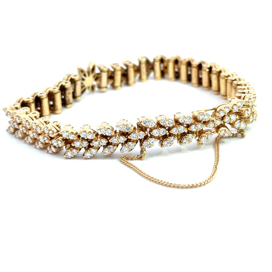 Kirkland Jewelry Estate - 18K Jabel Diamond Bracelet - 3.83 Cts