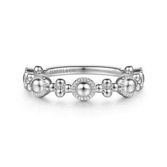 Gabriel & Co | 14K White Gold Bujukan Station Delicate Stackable Ring