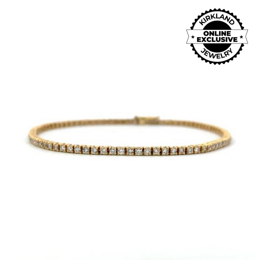 Stern International | 14K Yellow Gold Diamond Tennis Bracelet - 1.84ct