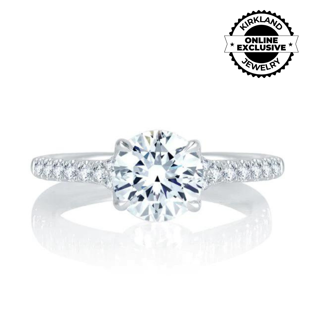 A. Jaffe | Round Solitaire Diamond Center Engagement Ring