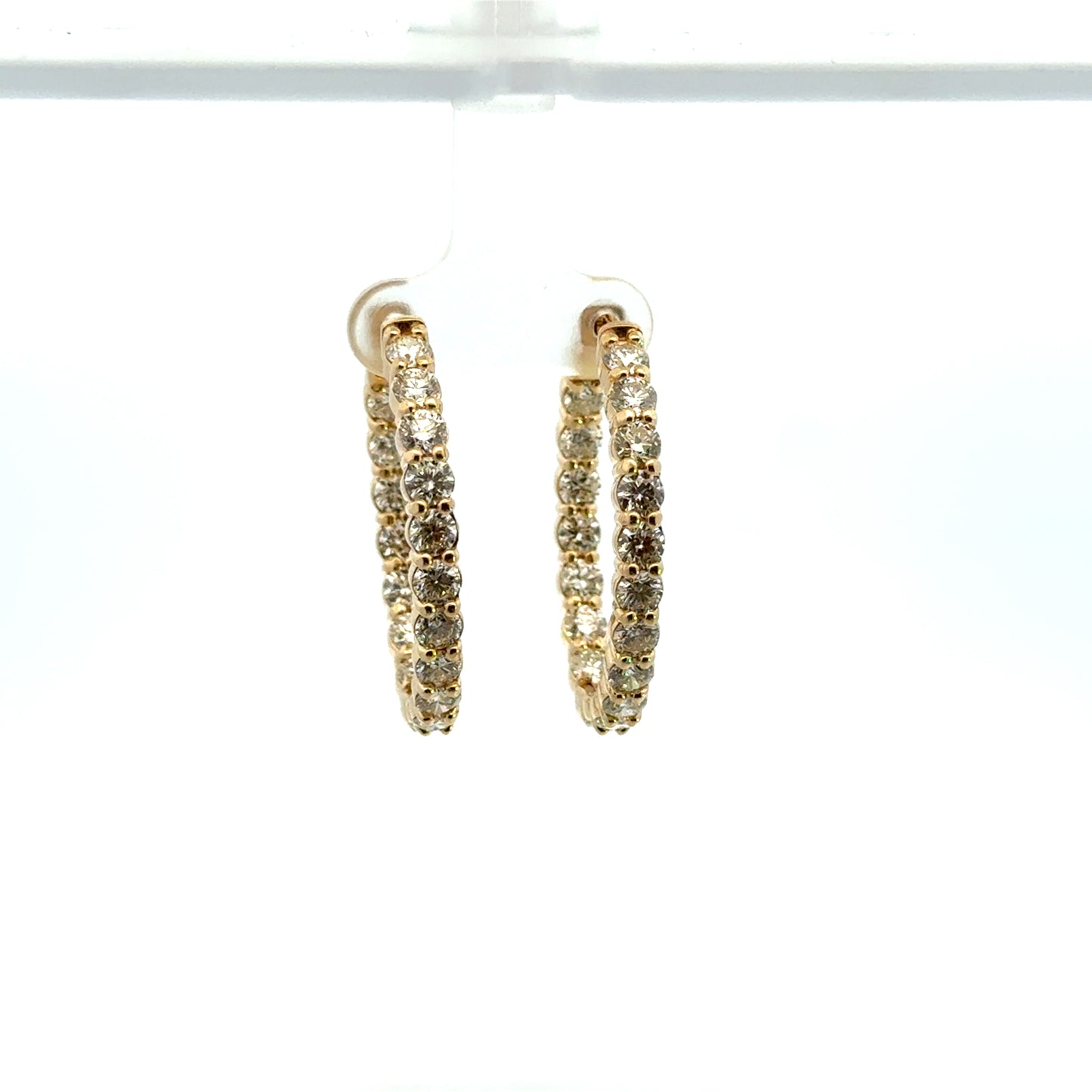 Kirkland Jewelry Estate | 14KT Yellow Gold and Diamond Hoops - 16.88 Carats