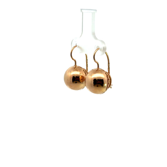 Kirkland Jewelry Estate | 14K Rose Gold Ball Earrings
