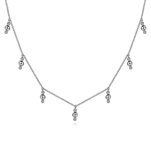 Gabriel & Co | 925 Sterling Silver Beads Droplet Necklace