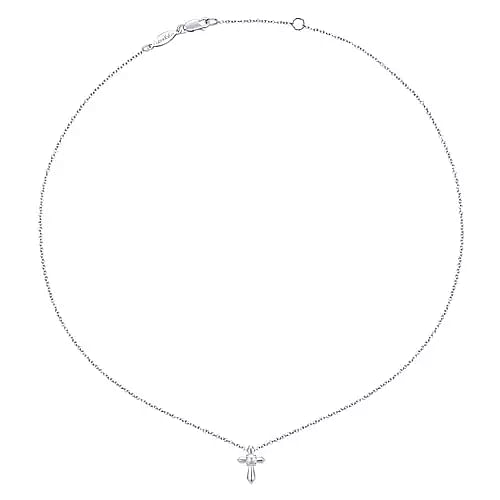 Gabriel & Co | 925 Sterling Silver Cultured Pearl Cross Necklace