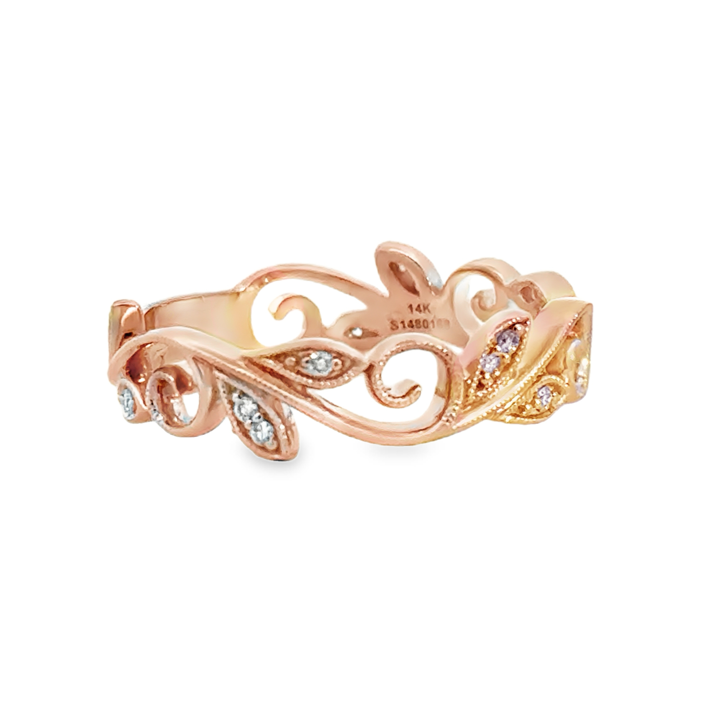 Kirkland Jewelry Estate | 14K Rose Gold Diamond Stackable Ring