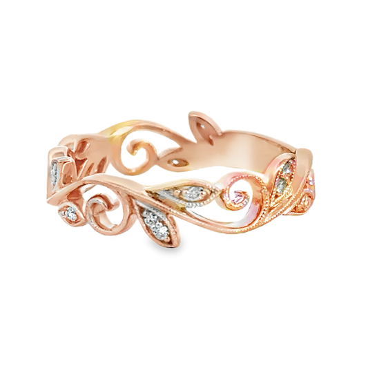 Kirkland Jewelry Estate | 14K Rose Gold Diamond Stackable Ring