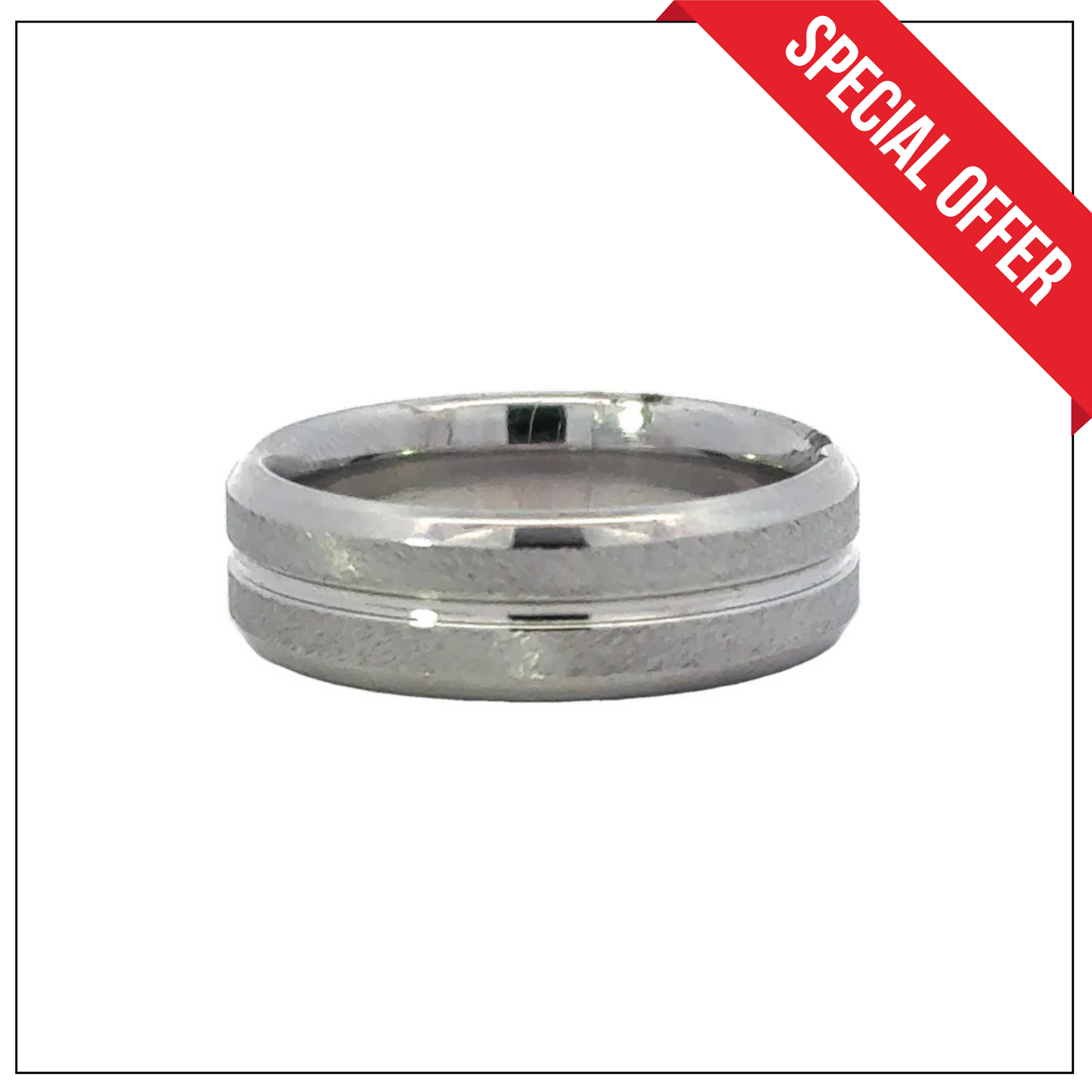 Grooved Cobalt 7mm Wedding Band