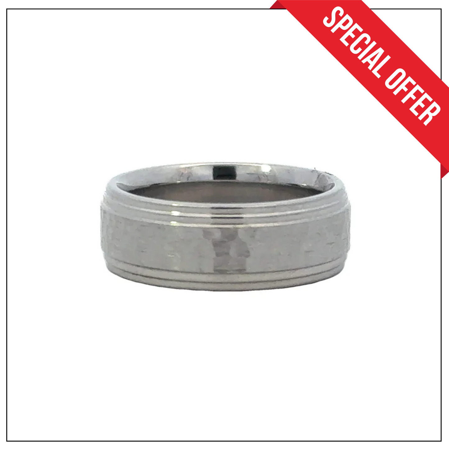 Royal Cobalt Hammered Wedding Band
