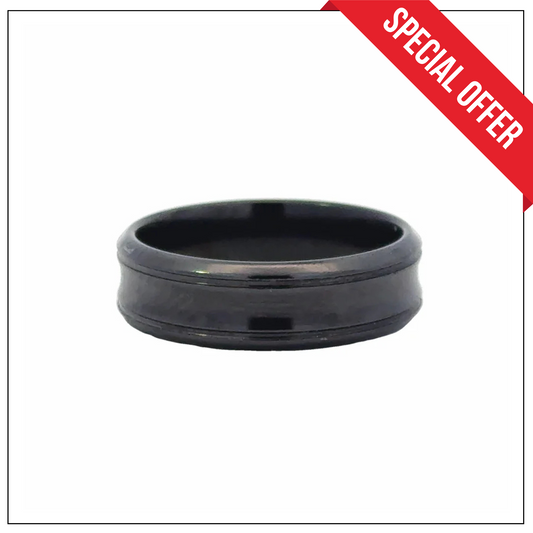 Black Zirconium Wedding Band