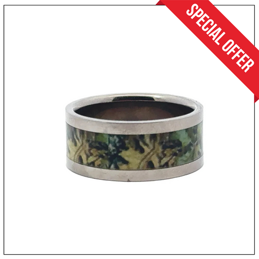 Titanium Camo Wedding Band