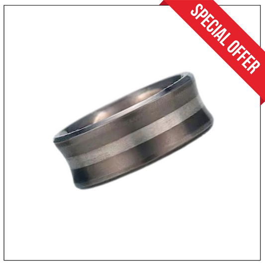 Titanium & Silver Wedding Band