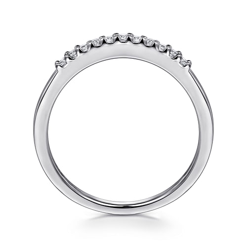 Gabriel & Co | Manila - 14K White Gold 11 Stone Shared Prong Diamond Wedding Band
