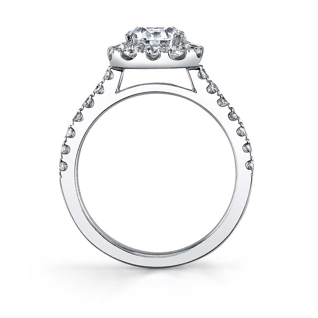Sylvie | 14K White Gold Diamond Halo Engagement Ring