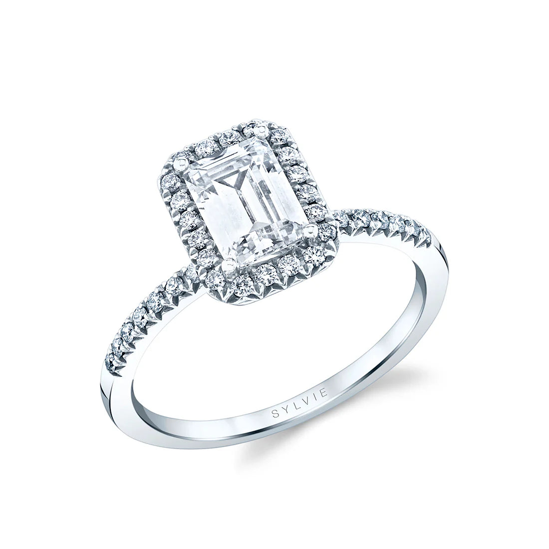 Vivian - 14K White Gold Diamond Engagement Ring