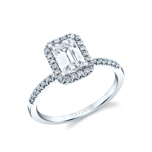 Vivian - 14K White Gold Diamond Engagement Ring