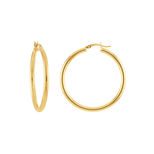 Midas | 14K Yellow Gold 40mm Polished Hoops