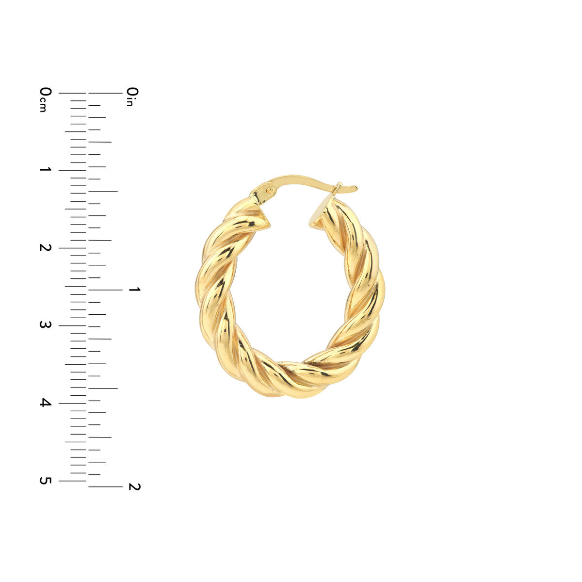 Midas | 14K Yellow Gold Oval Rope Twist Hoops
