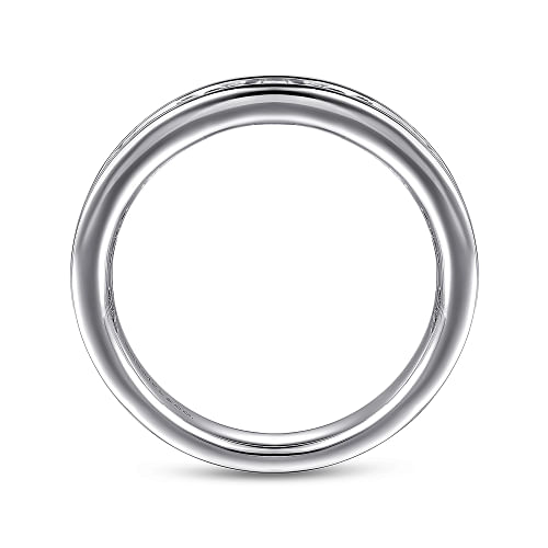 Toledo - 14K White Gold Channel Set Diamond Wedding Band - 0.75ct