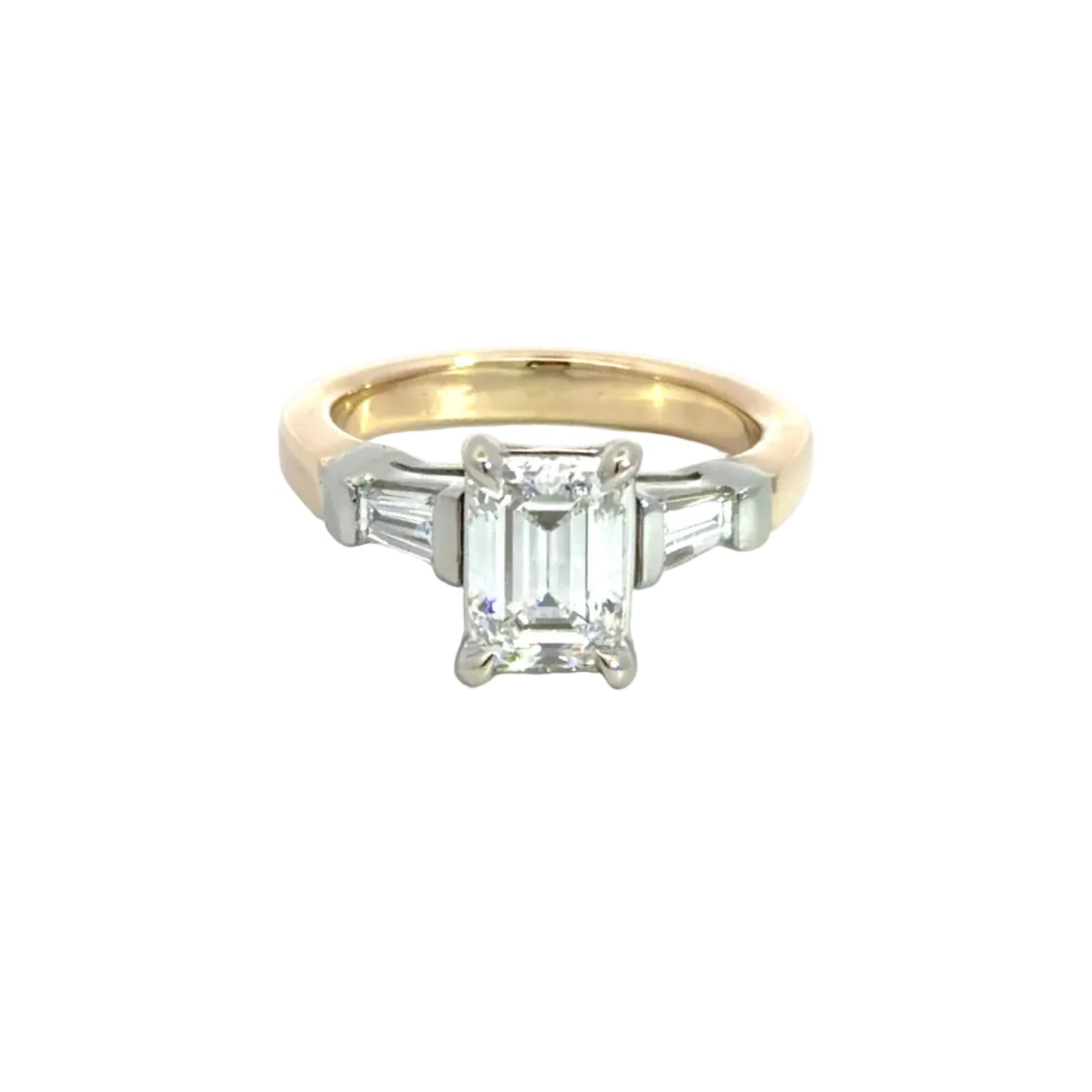 Kirkland Jewelry Estate | 14K Two-Tone Emerald Cut Diamond Engagement Ring