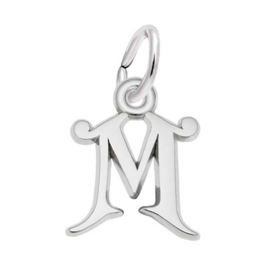 Rembrandt Charms | Curly Initial M Accent Charm