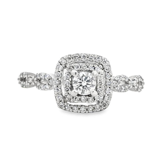 Kirkland Jewelry Estate | 10K White Gold Diamond Engagement Ring Set