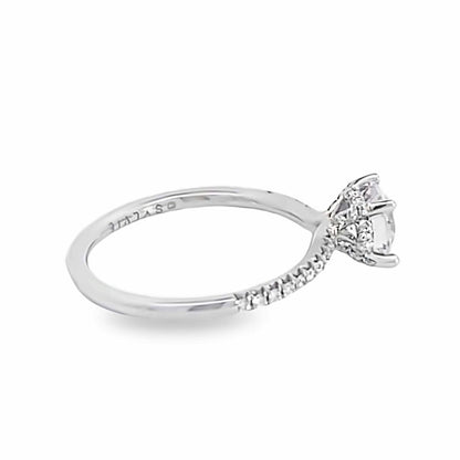 Sylvie | 14K White Gold Diamond Hidden Halo Engagement Ring