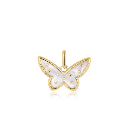 Ania Haie | Gold Mother Of Pearl Butterfly Charm