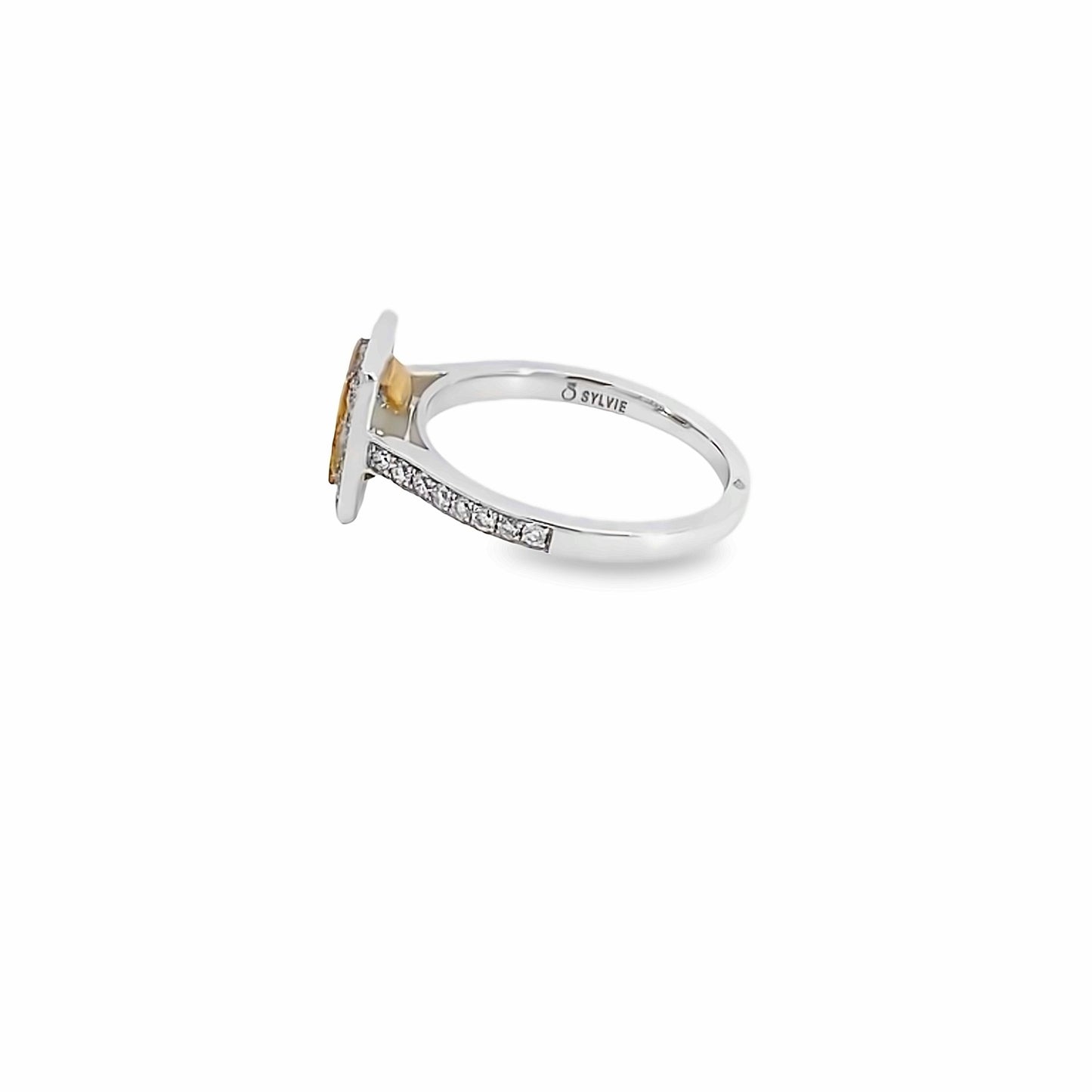 14K Two-Tone White and Yellow Gold Engagement Ring