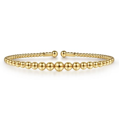 14K Yellow Gold Bujukan Open Bangle